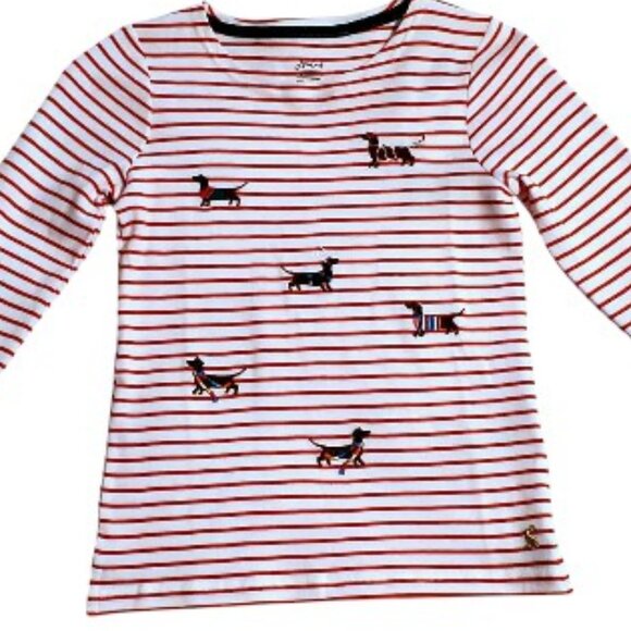 NWT Joules Dachshund Christmas Top Sizes 8 - Picture 2 of 5